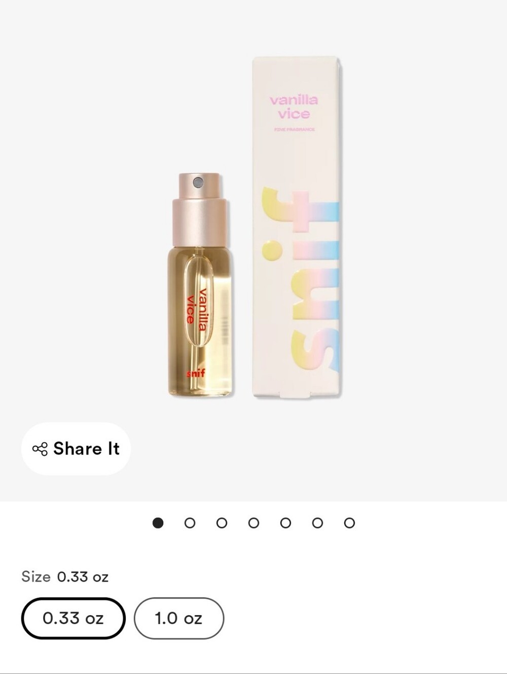Snif Vanilla Vice New In Box